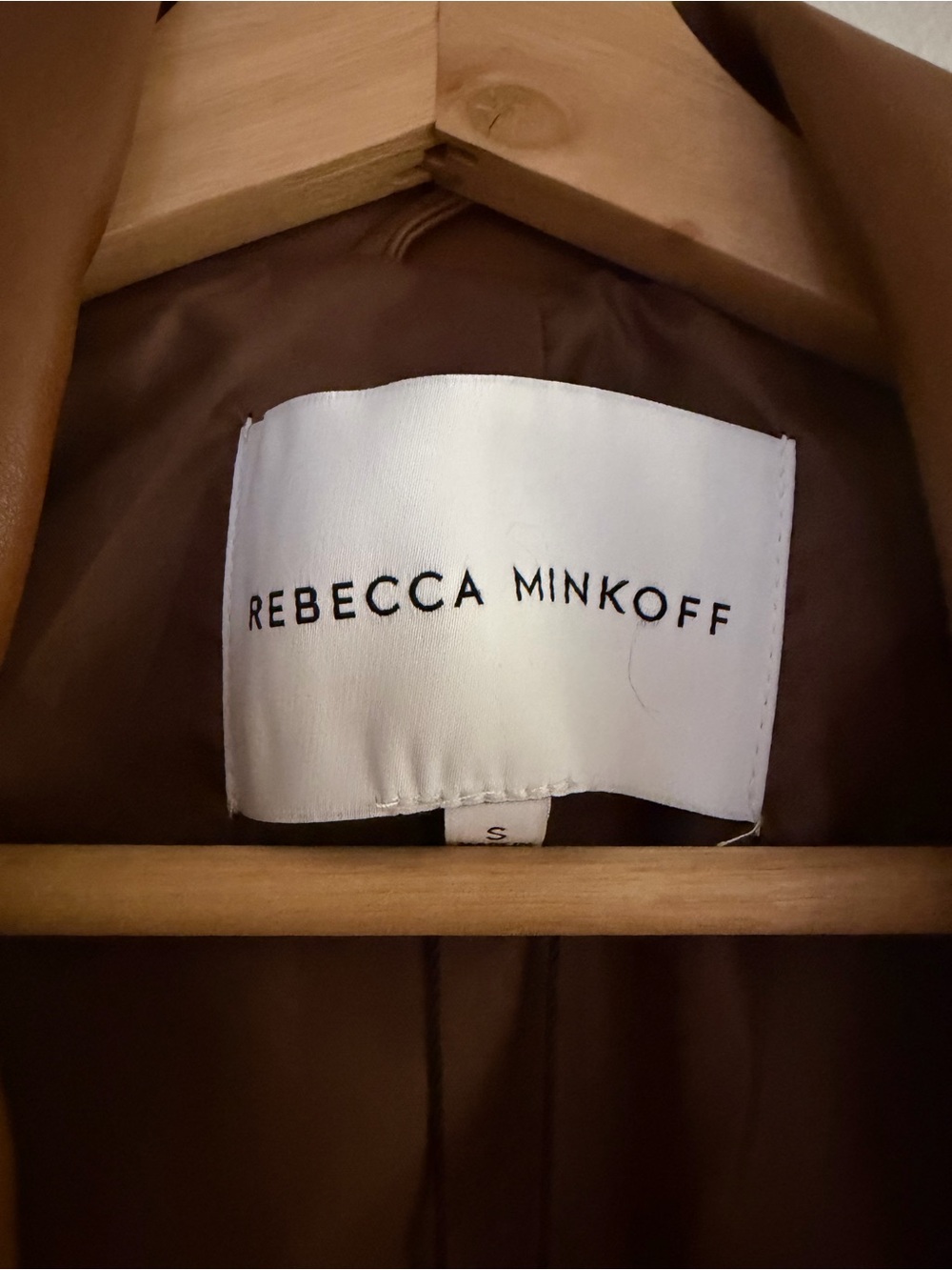 Rebecca Minkoff Brown Faux Leather Blazer Jacket - Picture 4 of 5